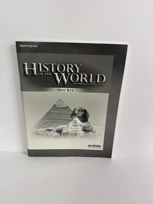 History of the World Abeka Quiz Key Pre-Owned 7th Grade History Textbooks