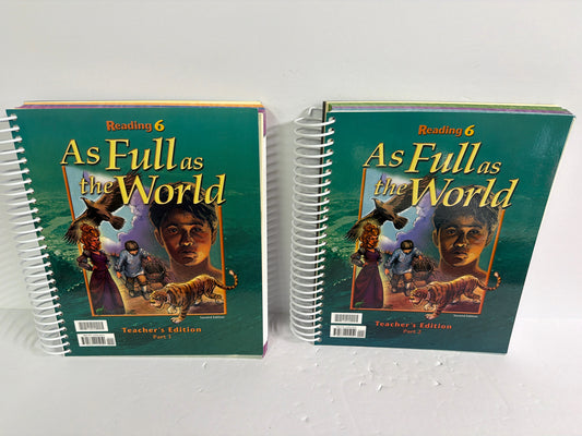 As Full As the World BJU Press Set  Pre-Owned 6th Grade Reading Textbooks