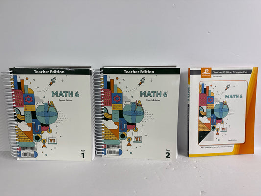 Math 6 BJU Press Set  Pre-Owned 6th Grade Mathematics Textbooks