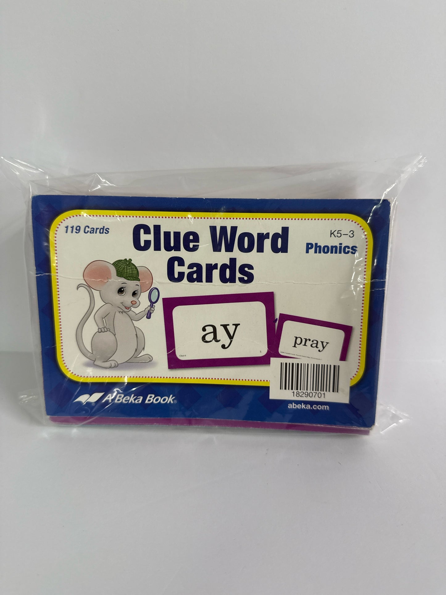 Clue Word Cards Abeka Cards Pre-Owned Elementary Language Textbooks