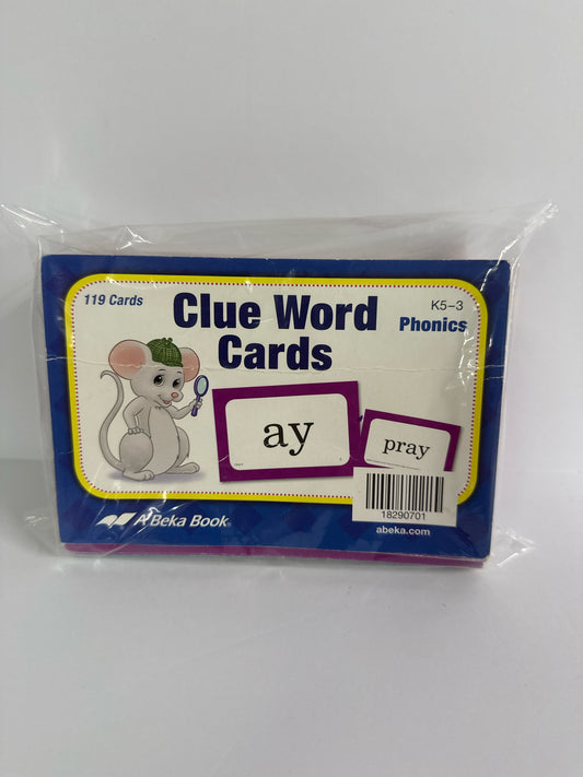 Clue Word Cards Abeka Cards Pre-Owned Elementary Language Textbooks