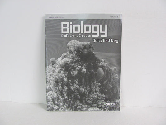 Biology God's Living Creation Abeka Quiz/Test Key  Pre-Owned Science Textbooks
