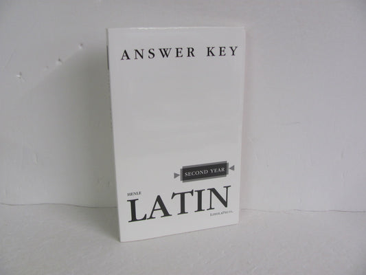 Henle Second Year Latin Loyola Press Answer Key  Pre-Owned Latin Books