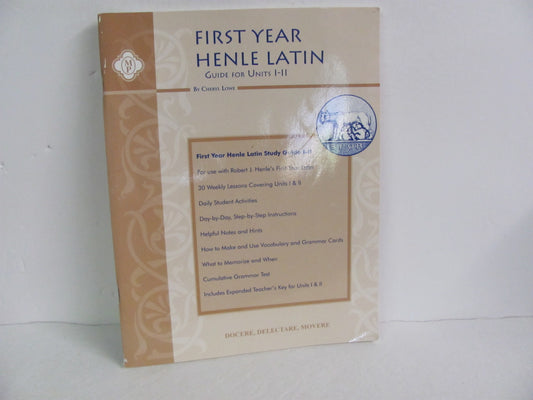 First Year Henle Latin Memoria Press Guide  Pre-Owned Latin Books