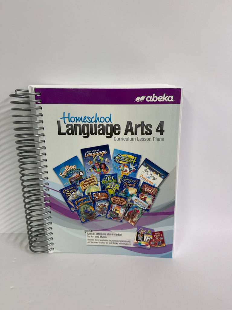 Language Arts 4 Abeka Curriculum/Lesson Plan Pre-Owned Language Textbooks