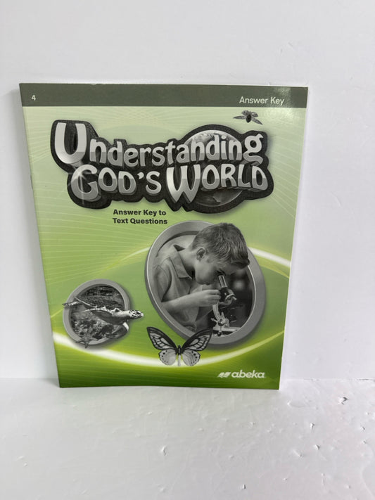 Understanding God's World Abeka Answer Key  Pre-Owned Science Textbooks