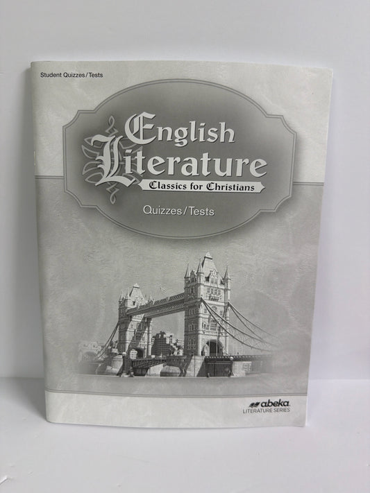 English Literature Abeka Quizzes/Tests  Pre-Owned 12th Grade Literature