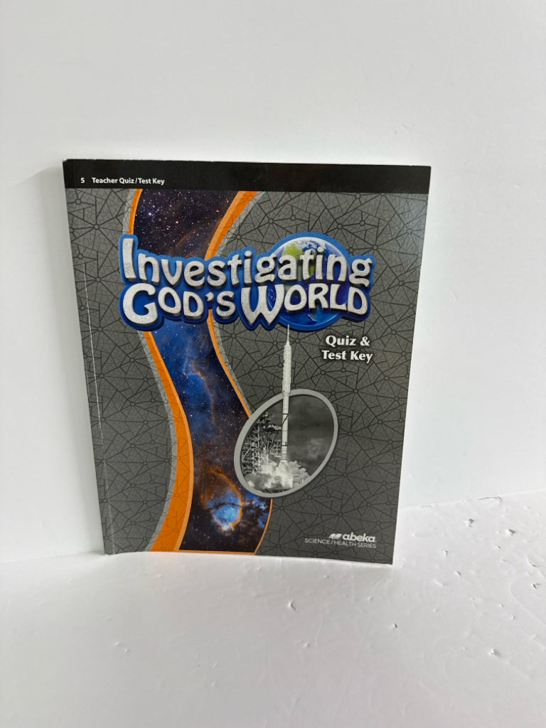 Investigating God's World Abeka Quiz/Test Key  Pre-Owned Science Textbooks