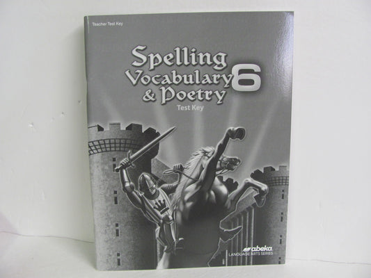 Spelling Vocabulary & Poetry Abeka Test Key Pre-Owned Spelling/Vocabulary Books