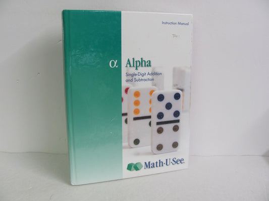 Alpha Math U See Instruction Manual  Pre-Owned Demme Mathematics Textbooks