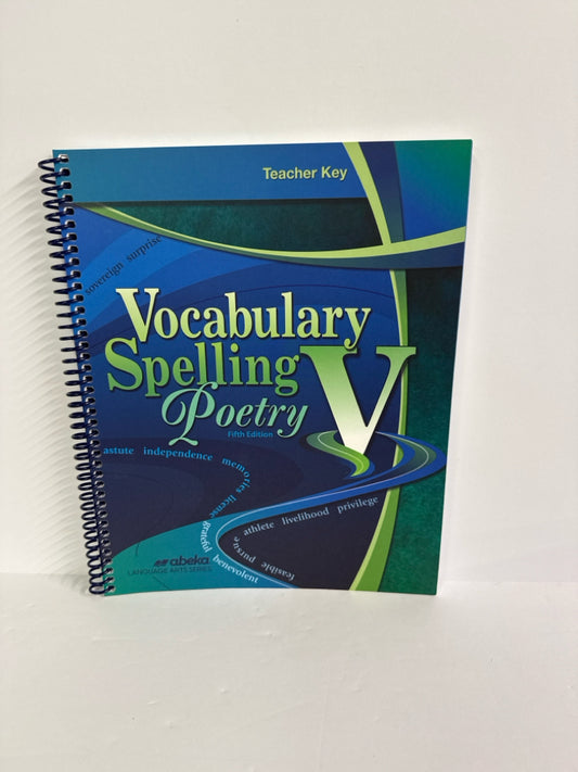 Vocabulary Spelling Poetry V Abeka Teacher Key  Pre-Owned Language Textbooks