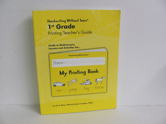 My Printing Book Handwriting Without Tears Olsen 1st Grade Penmanship Books