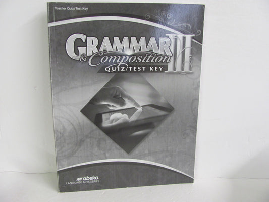 Grammar III Abeka Quiz/Test Key  Pre-Owned 9th Grade Language Textbooks