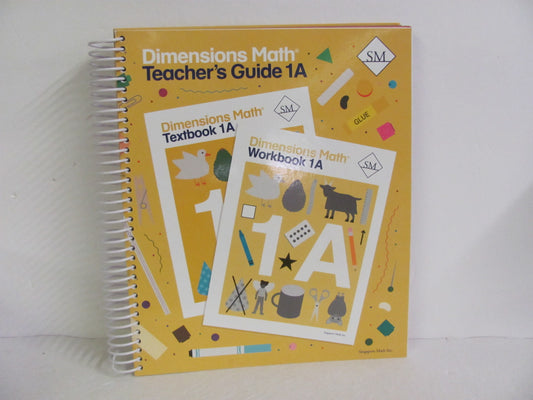 Dimensions Math 1A Singapore Teacher Guide  Pre-Owned Mathematics Textbooks