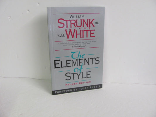 The Elements of Style Pearson Pre-Owned Strunk and White Language Textbooks
