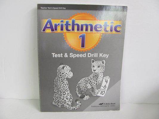 Arithmetic 1 Abeka Test Key Pre-Owned 1st Grade Mathematics Textbooks