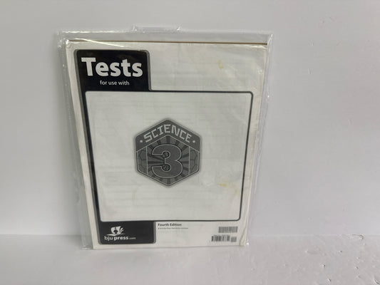 Science 3 BJU Press Tests Pre-Owned 3rd Grade Science Textbooks