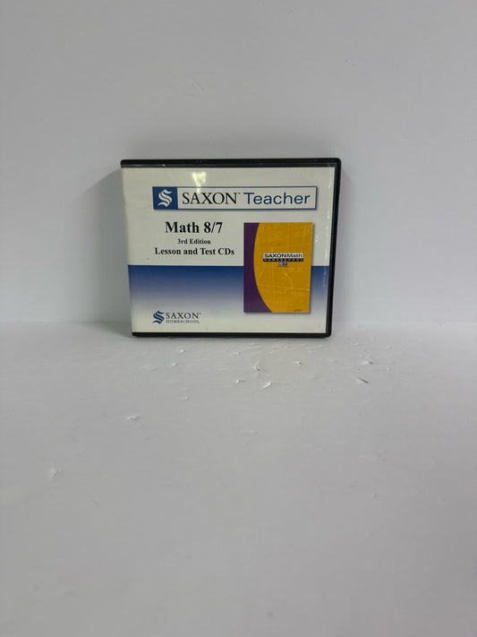 Math 87 Saxon CDs Pre-Owned 7th Grade Mathematics Textbooks
