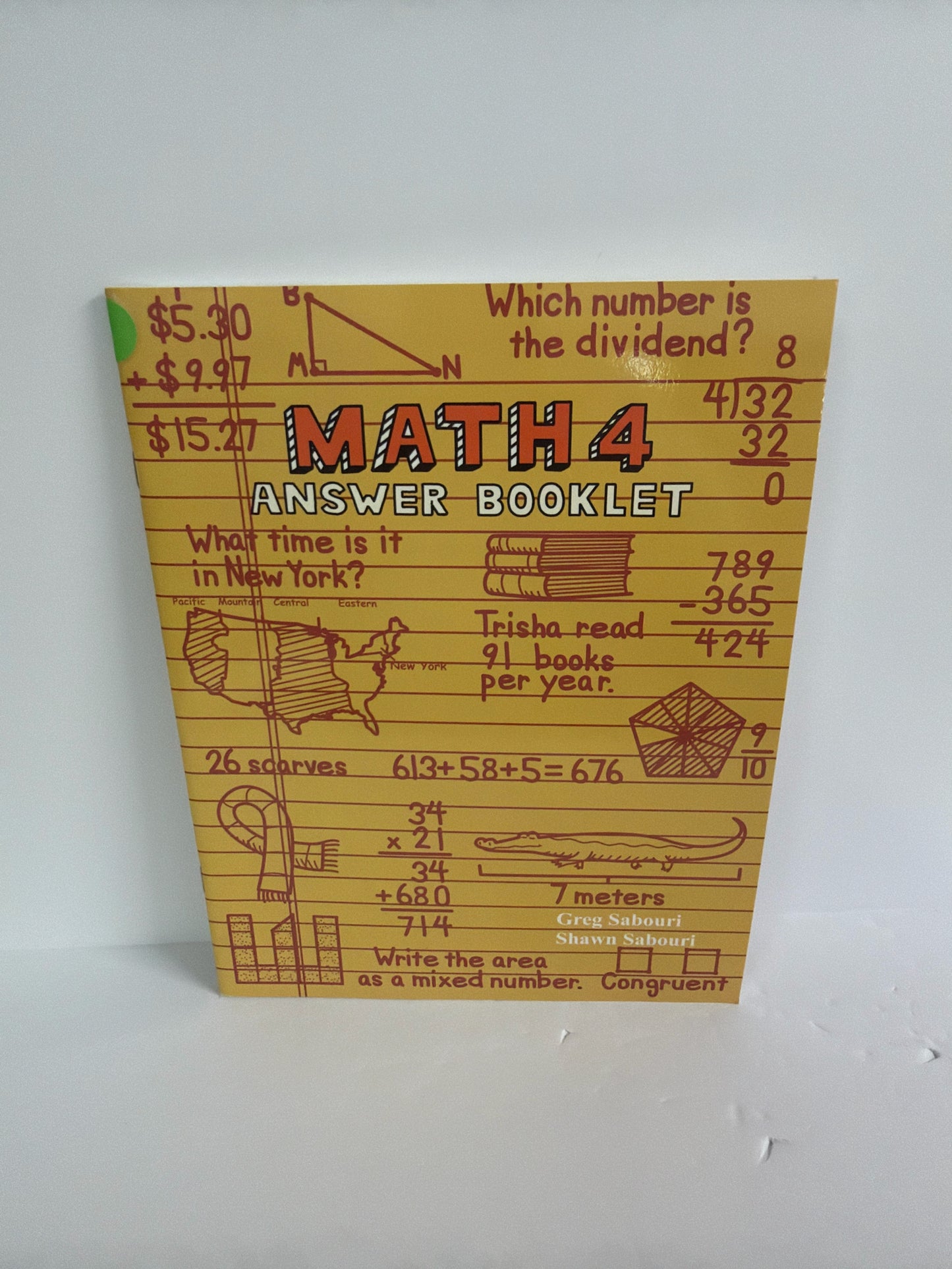 Math 4 Teaching Textbooks Answer Booklet Pre-Owned Mathematics Textbooks