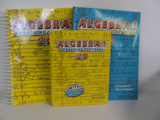 Algebra 1 - 2.0 Teaching Textbook Set  Pre-Owned Mathematics Textbooks