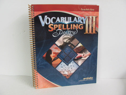 Vocabulary Spelling Poetry III Abeka 9th Grade Spelling/Vocabulary Books