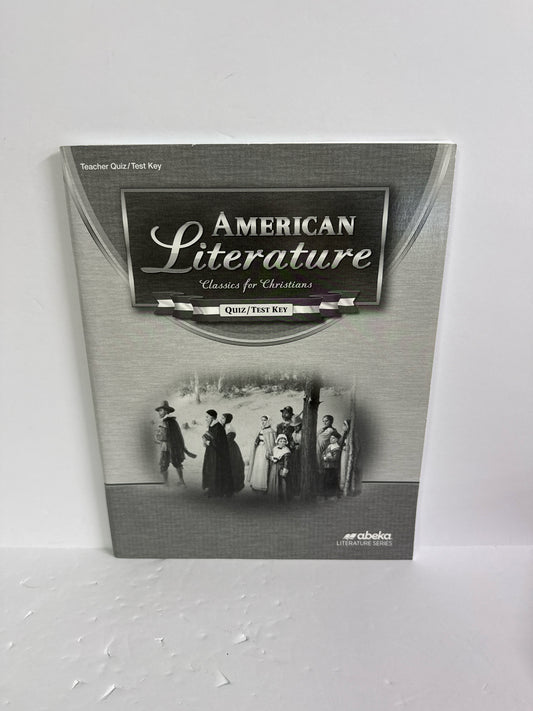 American Literature Abeka Quiz/Test Key  Pre-Owned 11th Grade Language Textbooks
