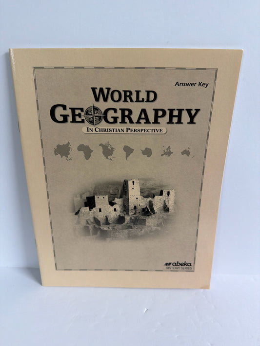 World Geography Abeka Answer Key  Pre-Owned 9th Grade Geography Books