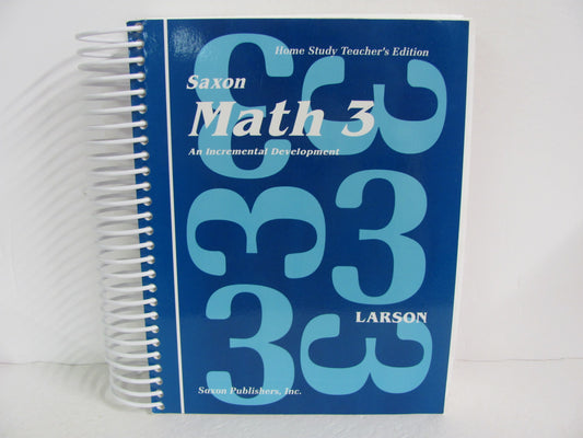 Math 3 Saxon Teacher Edition  Pre-Owned 3rd Grade Math Help Books