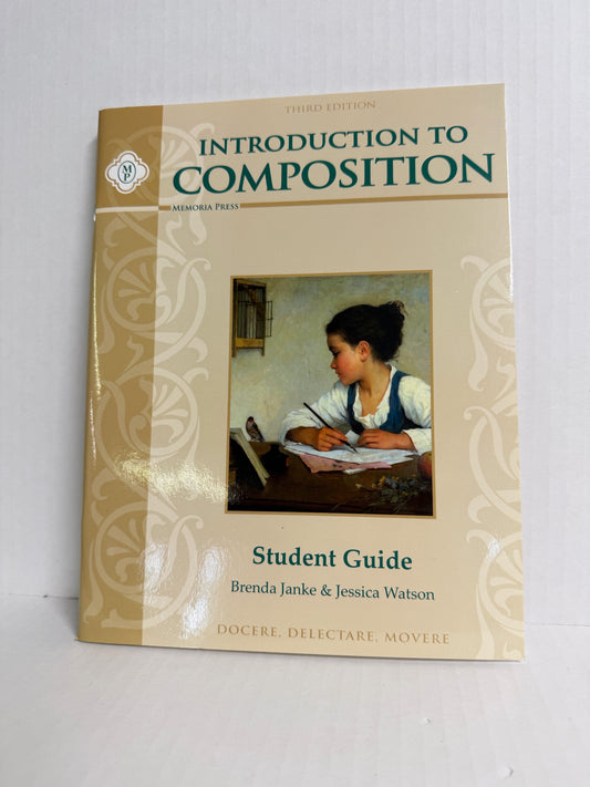 Introduction to Composition Memoria Press Janke 3rd Grade Creative Writing Books