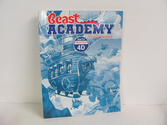 Math Practice 4D Beast Academy Pre-Owned 4th Grade Mathematics Textbooks