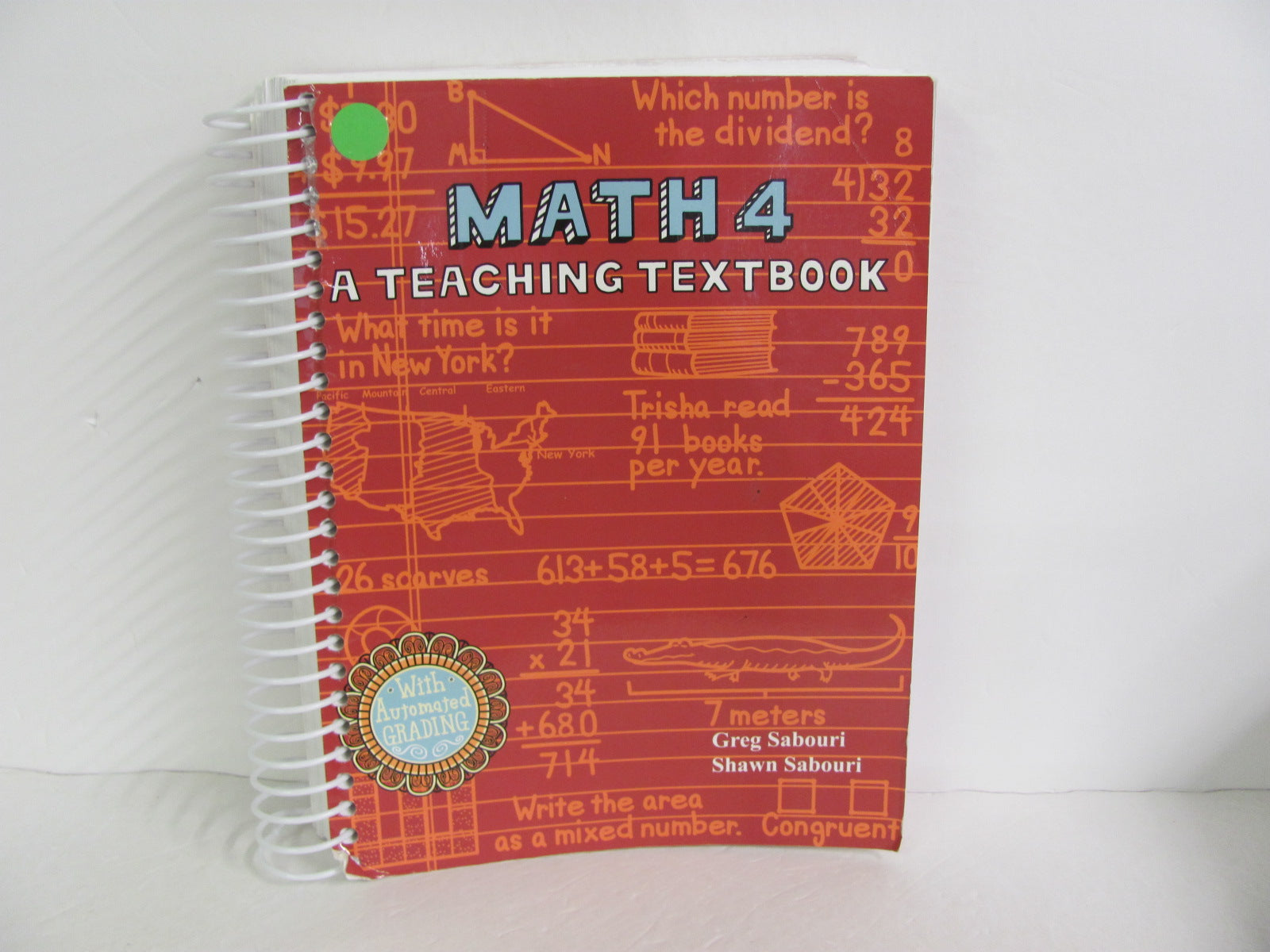 Math 4 Teaching Textbook Student Book Pre-Owned Sabouri Mathematics ...