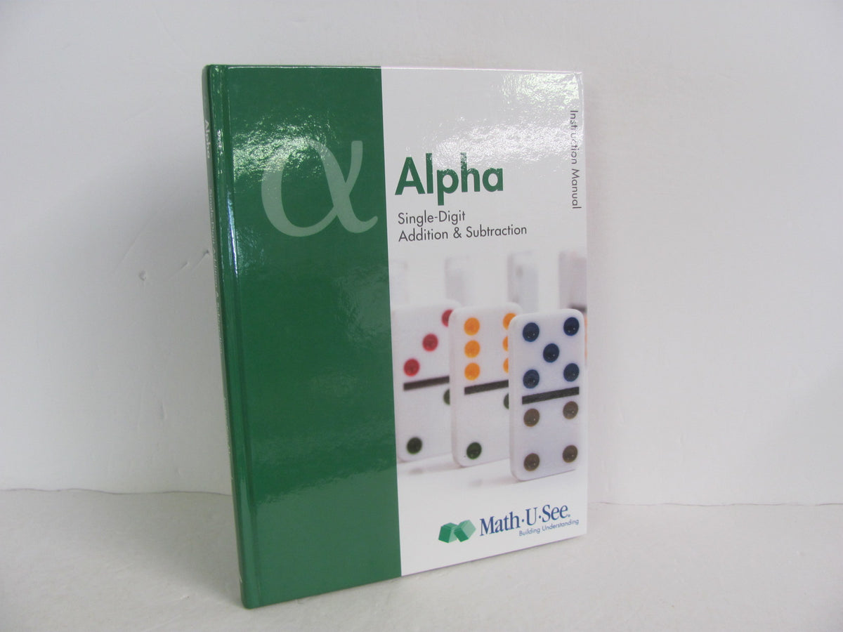 Alpha Mathmatics Text Book Alpha Math U See Instruction Manual Pre-Owned Demme Mathematics ...