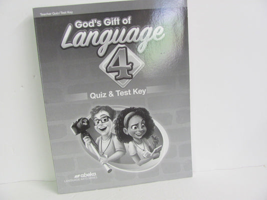 Language 4 Abeka Quiz/Test Key  Pre-Owned 4th Grade Language Textbooks