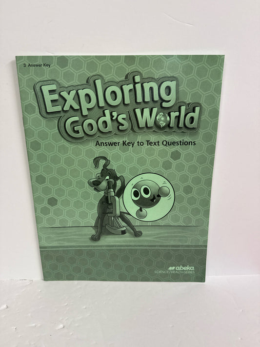Exploring God's World Abeka Answer Key  Pre-Owned 3rd Grade Science Textbooks