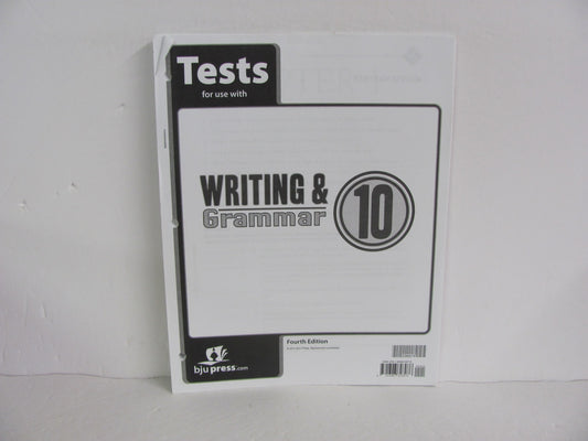 Writing & Grammar 10 BJU Press Tests  Pre-Owned 10th Grade Language Textbooks