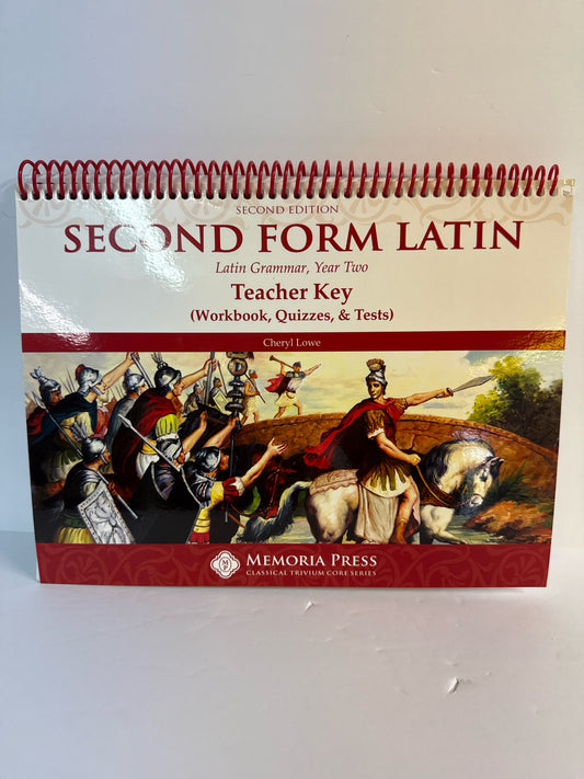 Second Form Latin Memoria Press Teacher Key  Pre-Owned Latin Books