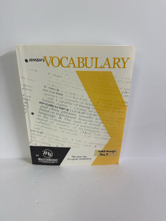 Vocabulary MasterBooks Student Book Pre-Owned Jensen Language Textbooks