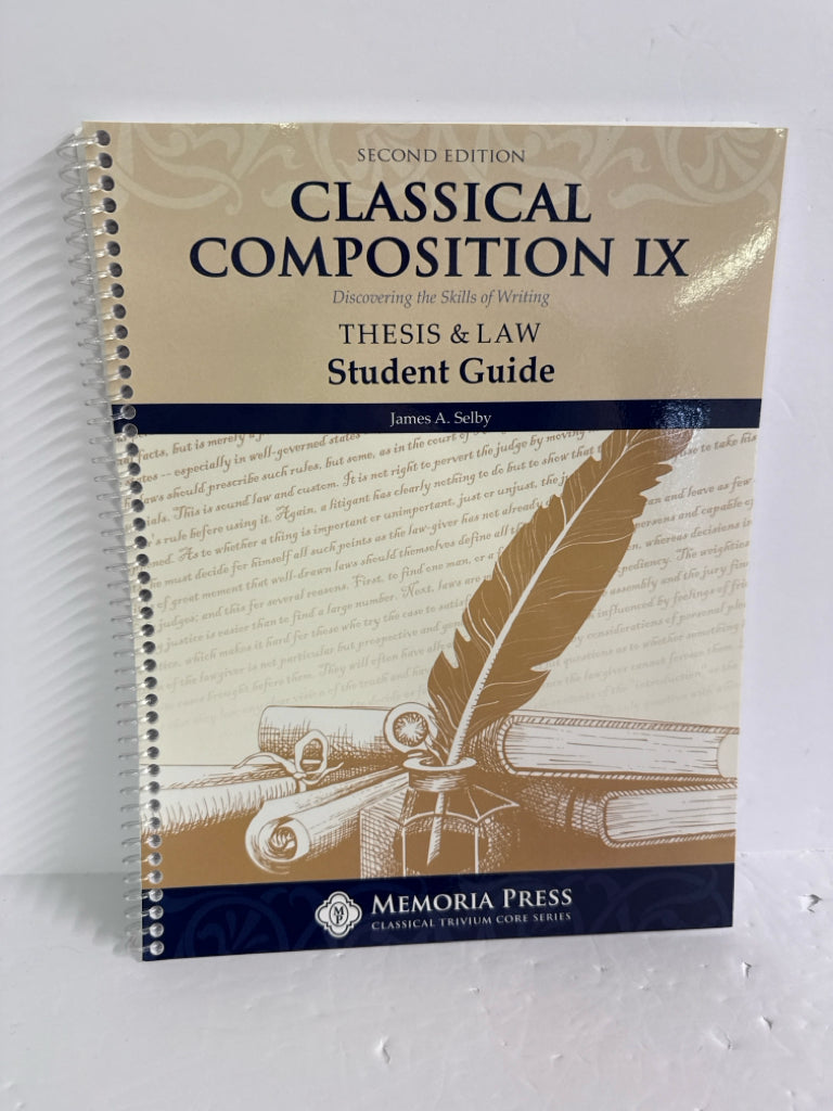 Classical Composition IX Memoria Press Student Guide Pre-Owned Memoria Press