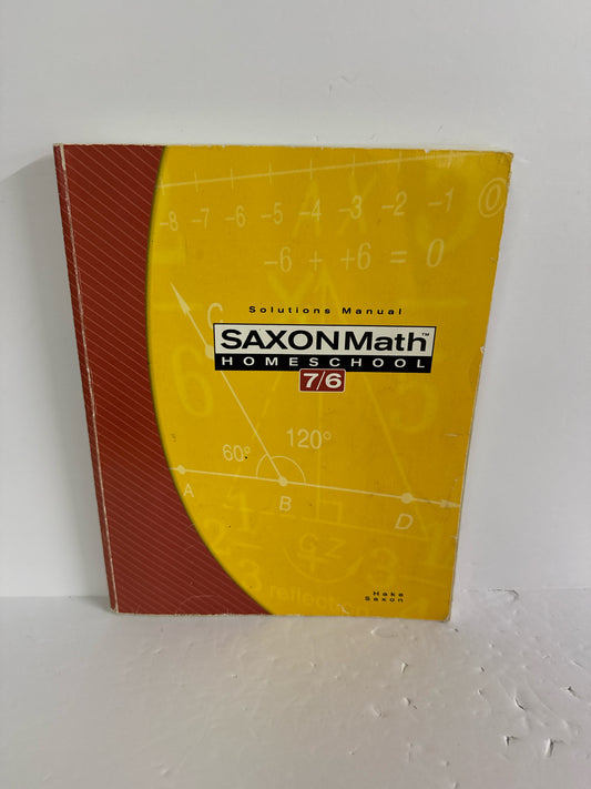 Math 76 Saxon Solutions Manual  Pre-Owned 6th Grade Mathematics Textbooks
