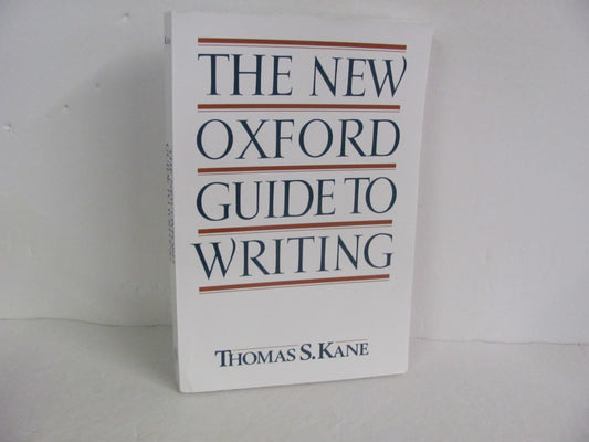 The New Oxford Guide to Writing Oxford Pre-Owned Kane Language Textbooks