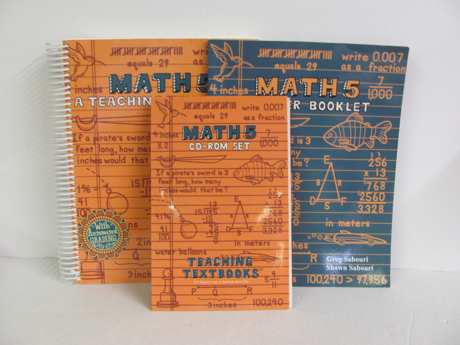 Math 5 Teaching Textbook Set Pre-Owned 5th Grade Mathematics Textbooks ...