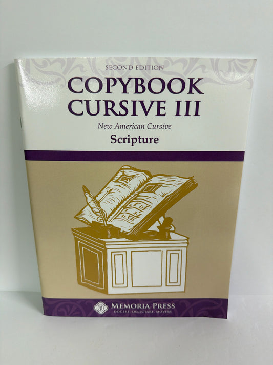 Copybook Cursive III Memoria Press Copybook Pre-Owned Elementary Memoria Press
