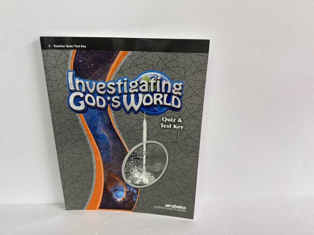 Investigating God's World Abeka Quiz/Test Key  Pre-Owned Science Textbooks