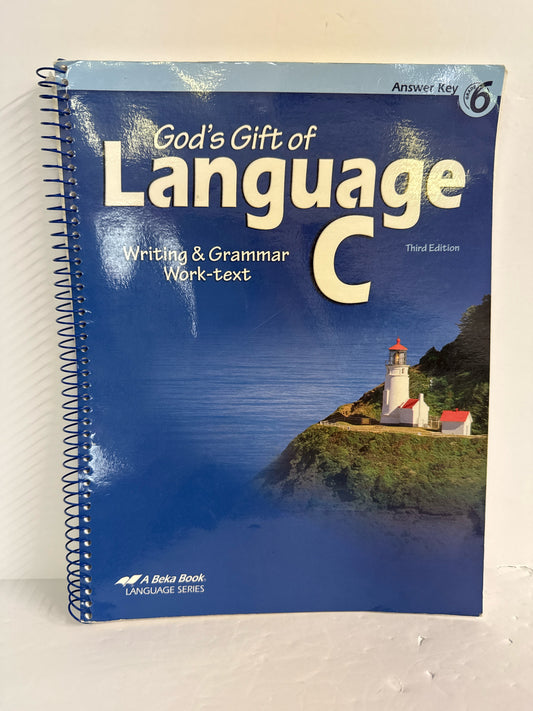 God's Gift of Language C Abeka Answer Key  Pre-Owned Language Textbooks