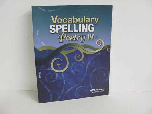 Vocabulary Spelling Poetry IV Abeka 10th Grade Spelling/Vocabulary Books