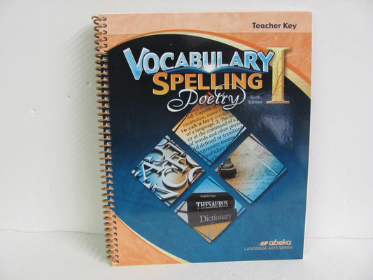 Vocabulary Spelling Poetry I Abeka 7th Grade Spelling/Vocabulary Books