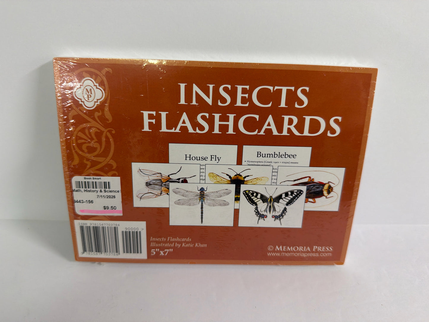 Insects Flashcards Memoria Press Flashcards Pre-Owned Math, History & Science