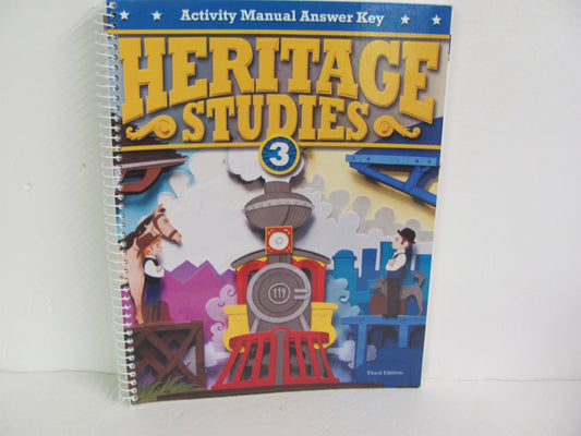 Heritage Studies 3 BJU Press Activity Key Pre-Owned 3rd Grade History Textbooks