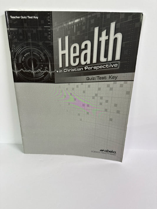Health Abeka Quiz/Test Key  Pre-Owned High School Science Textbooks
