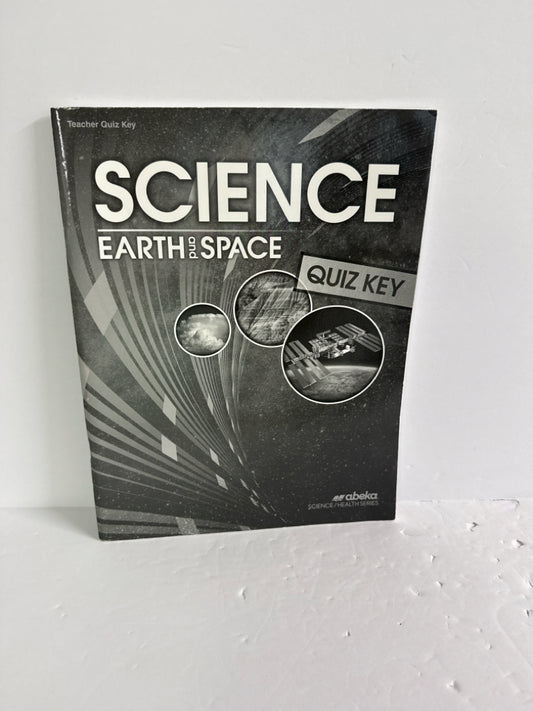 Earth and Space Abeka Quiz Key Pre-Owned 8th Grade Science Textbooks